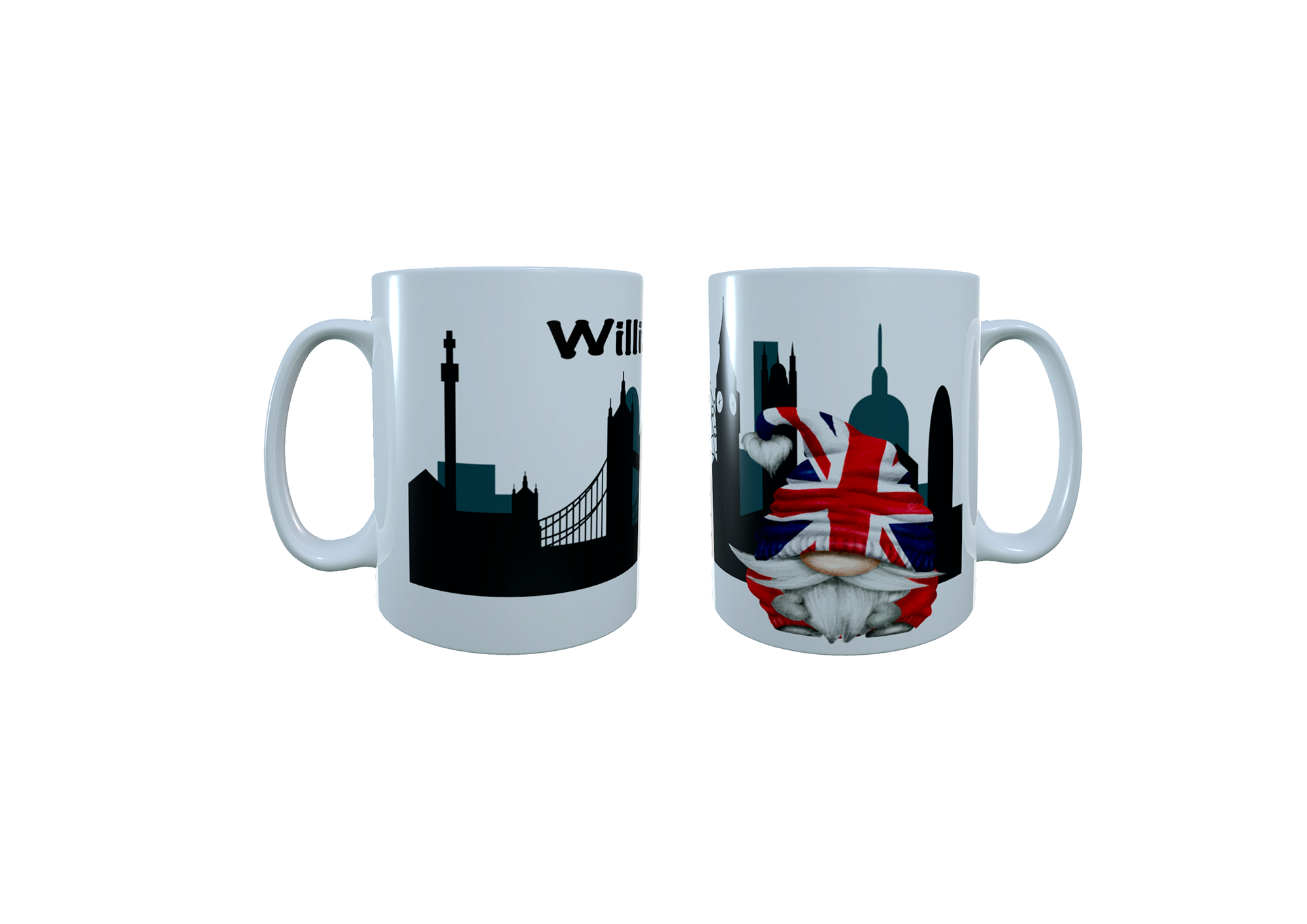 Union Jack Gnome Ceramic Mug, United Kingdom Gnome